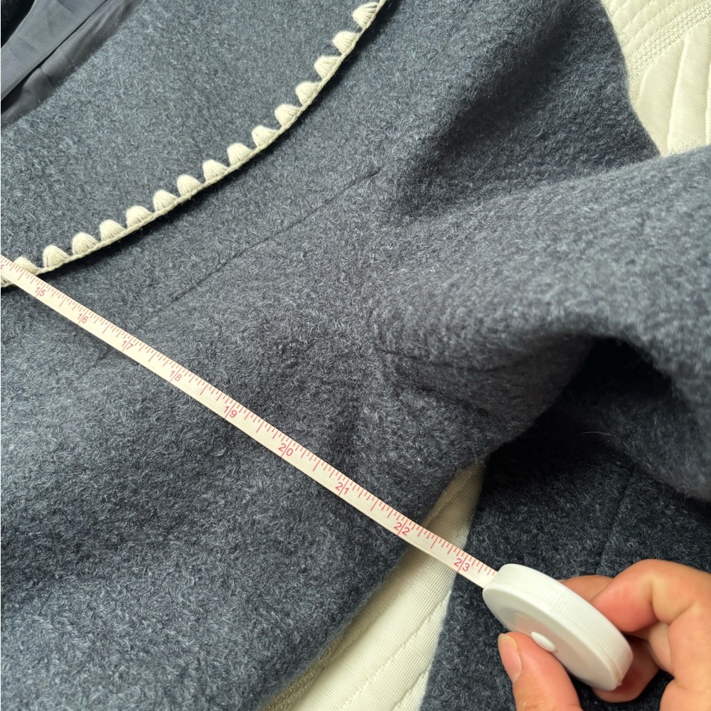 Avec Les Filles Charcoal Coat with Subtle White Accents - Picture 8 of 9